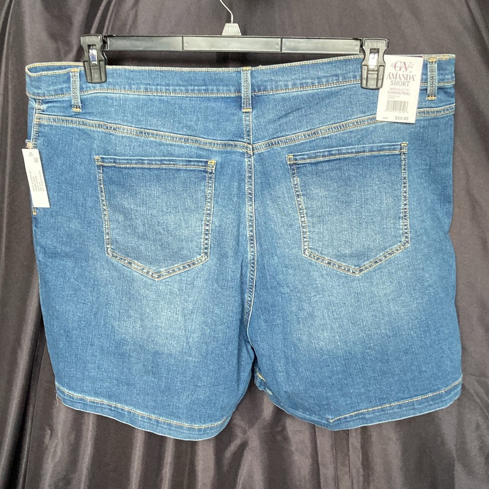 Relisted Gloria Vanderbilt Amanda jean Short w slimming panel denim flex 22W - Picture 9 of 16